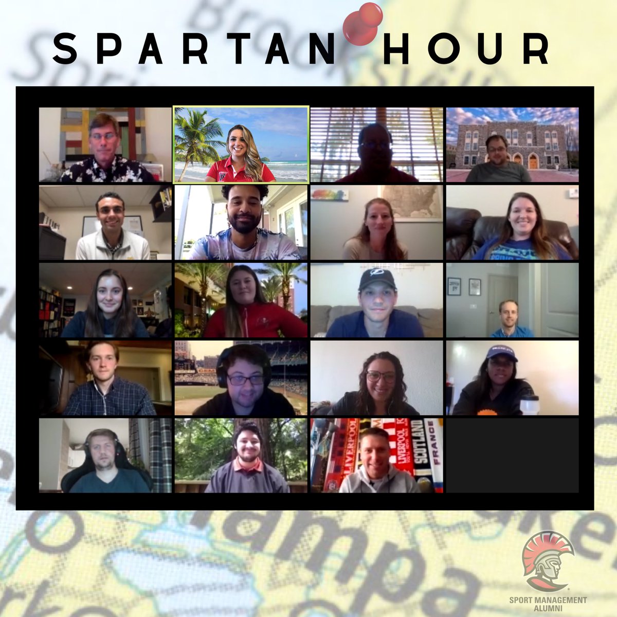 UofTSPMAlum's tweet photo. Thank you to all the #Spartans worldwide who made the first #SpartanHour a success! 30+ joined in, across 7 states, including Europe. We can’t wait to push this thing forward 🌎 #UTConnected https://t.co/ESBtmtX7nY