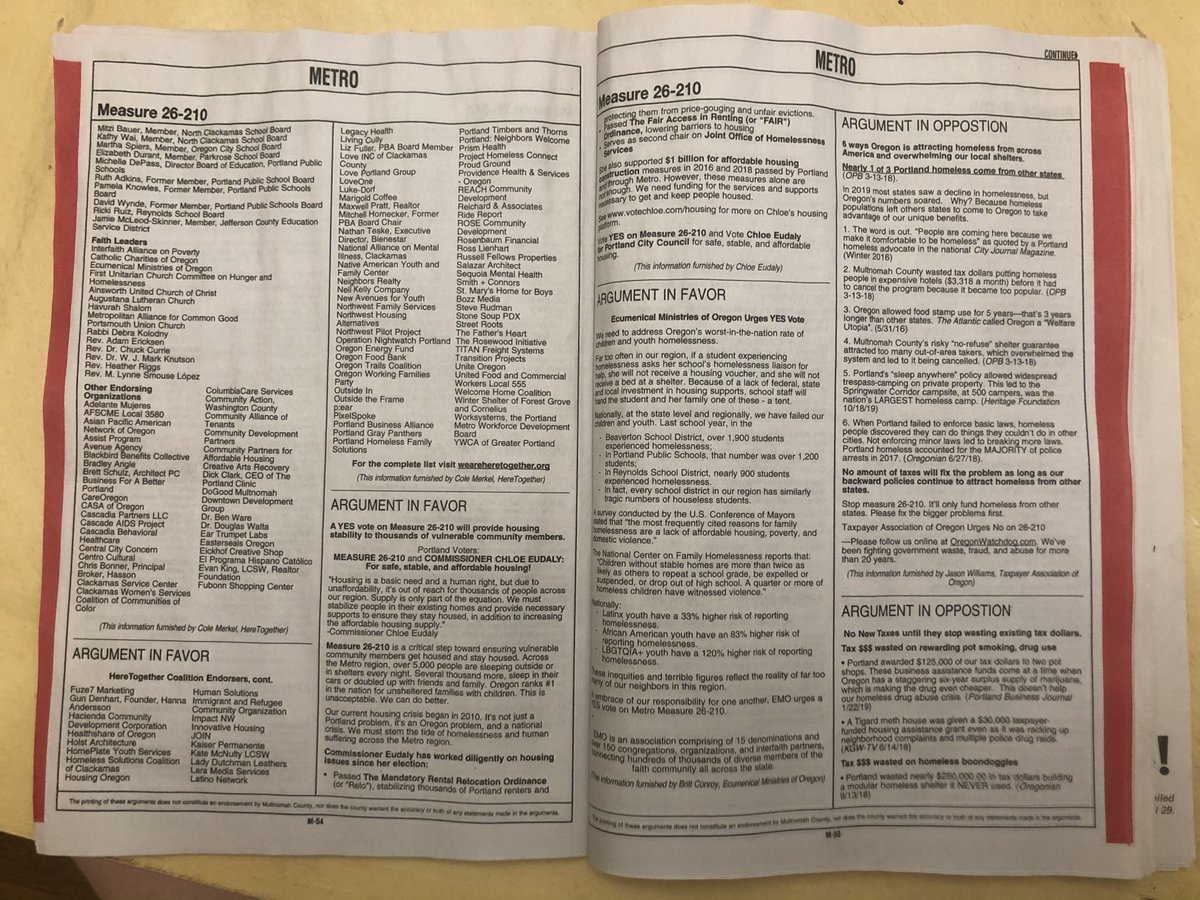 Every ballot measure is included with full text and a plain language explainer of what will happen (eg "taxes will increase by $50/year and schools will get $17 million"). Any interest group or individual can submit arguments for or against, so you can read those as you consider.