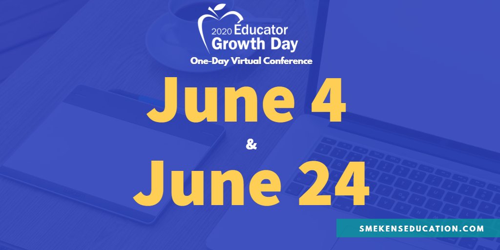 Educator Growth Day is filling up quickly! Choose from June 4 or June 24 and register today before it's too late! bit.ly/2YAfqRA #k12 #writing #reading #profdev #remotelearning #edchat #education #elearning #teachershare