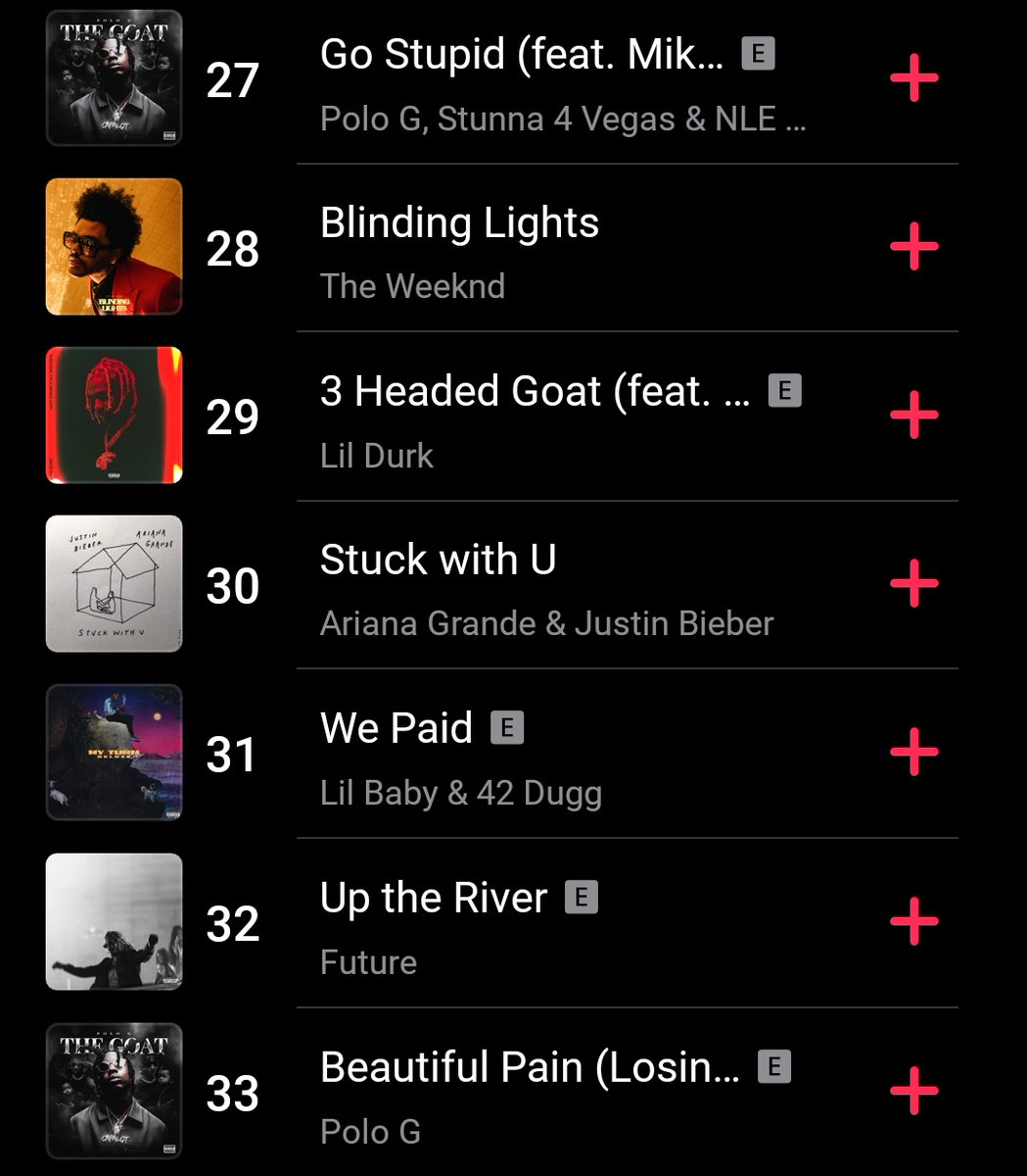 ArianaChart26's tweet photo. "stuck with u" has re-entered the top 30 of the apple music chart US (+16 positions) 
@ArianaGrande
@justinbieber 
#STUCKWITHU
#ArianaGrande #JustinBieber https://t.co/4dT81LuDvQ