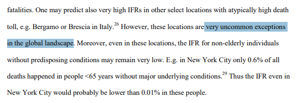 25/n In particular, Ioannidis argues that places with lots of elderly and disadvantaged individuals are "very uncommon in the global landscape"This is trivially incorrect. Most of the world is far worse off than people in NEW YORK CITY