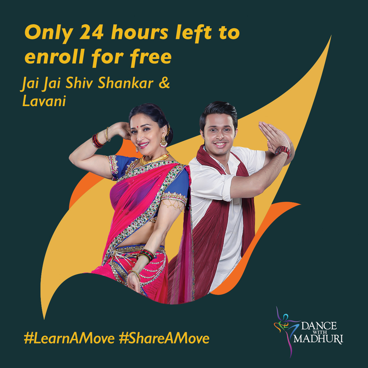 dancewithMD's tweet photo. Last & final call to enroll for the weekly free classes under our #LearnAMove #ShareAMove initiative! Don't miss this opportunity to learn from the best💃💯
Enroll today - https://t.co/5N2pK0xsEO
#DanceWithMadhuri #LearnAtHome #LearnDance https://t.co/KSdUwKFOem