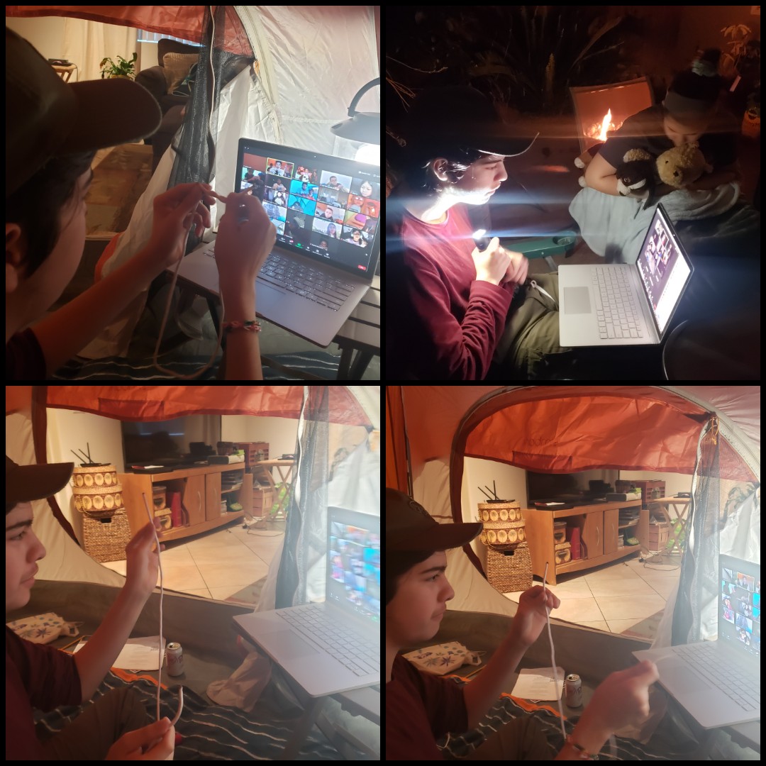 barronteach's tweet photo. Amazing night! Camp In with my 2nd graders. My kids helped too Sang songs, tied knots, s'mores, campfire stories! 
#distancelearning #TeachFromHome #cesd
#BTeagles https://t.co/fcvNxavfah