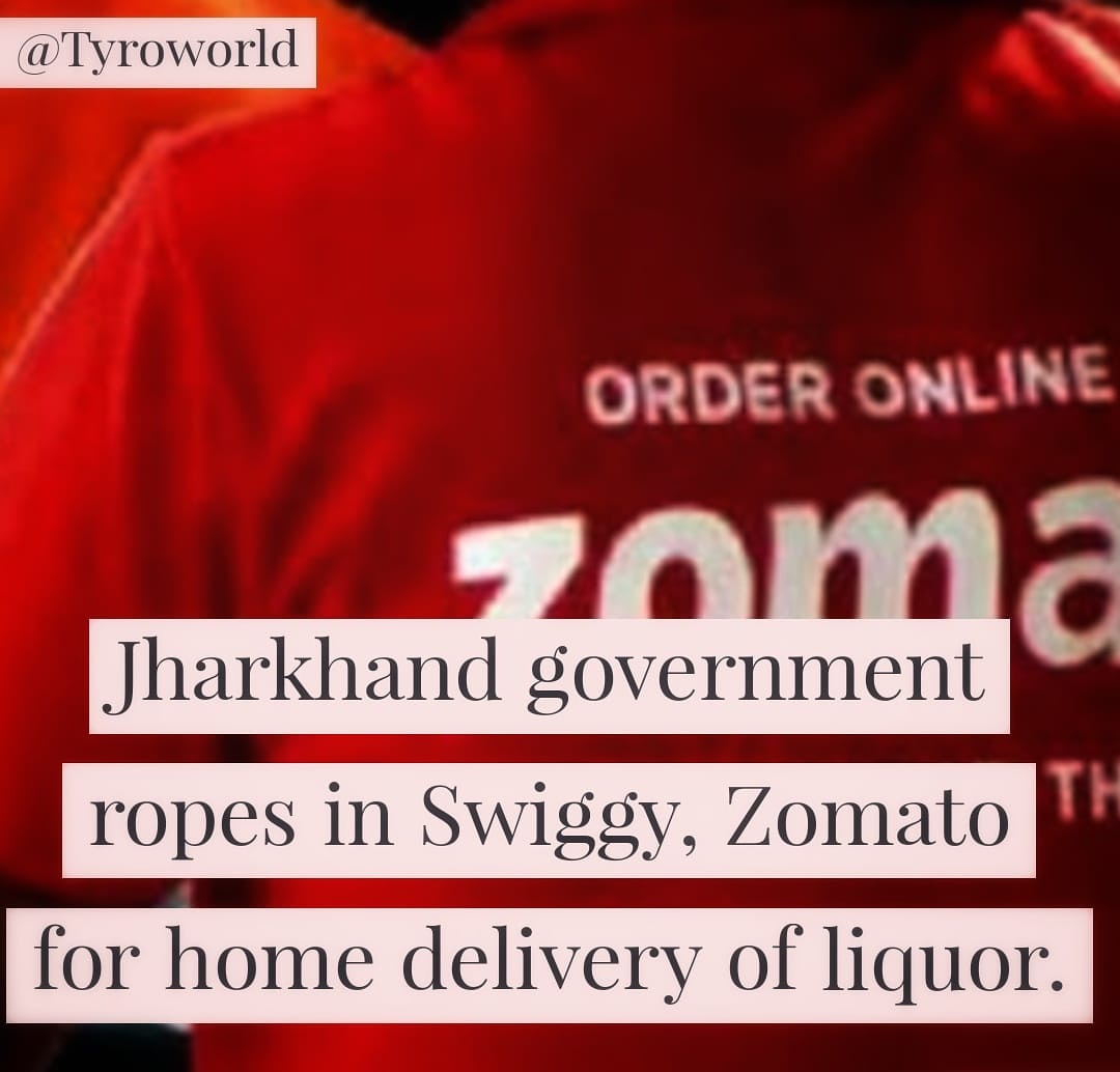 Tyroworld's tweet photo. #Swiggy, #zomato to deliver #liquor in #Jharkhand.
@Tyroworld 
_
_ #tyro #tyroworld #india #indianews #news #enews #LatestNews #latestupdates
#tyro #tryoworld https://t.co/AWFOSTax2v
