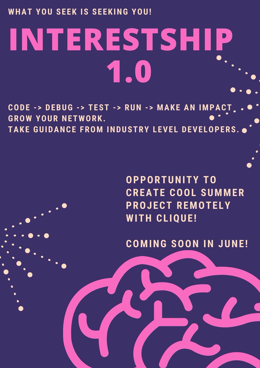 clique_org's tweet photo. For all those college students and young developers who want to contribute in women in Tech community. 

Clique is introducing project based interestship program.
#womenintech #womeninSTEM #womendevelopers #summerprojects #developersinAhmedabad https://t.co/CsilWboJPl