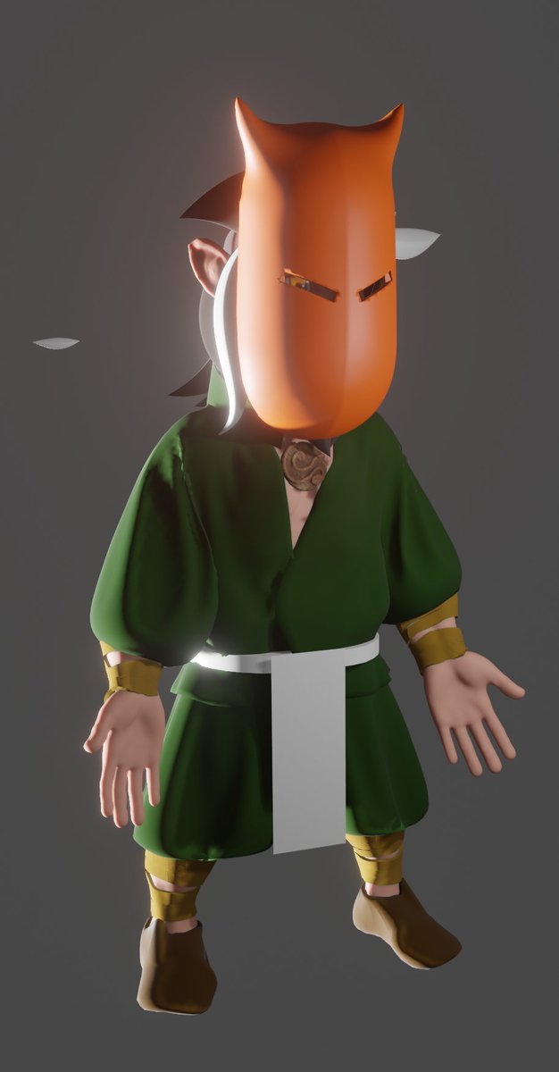 Better With, or without the top kimono ? #GameDev #indieDev #Blender #3D #Character3D #CharacterDesign #IndieGameDev