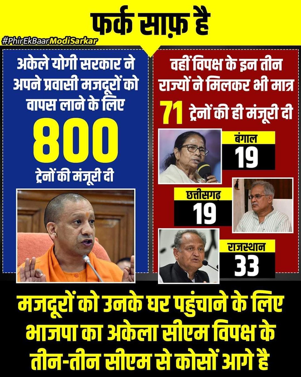 PMOIndiaRC's tweet photo. प्रवासी मजदूरों के लिए काम और उनके नाम पर राजनीति करने में बहुत फर्क है। https://t.co/FLNmmbvr0A