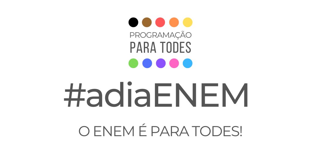 progparatodes's tweet image. #adiaENEM