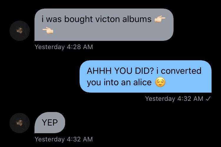 i’d like to start this off by saying i got her into victon  and she is WHIPPED