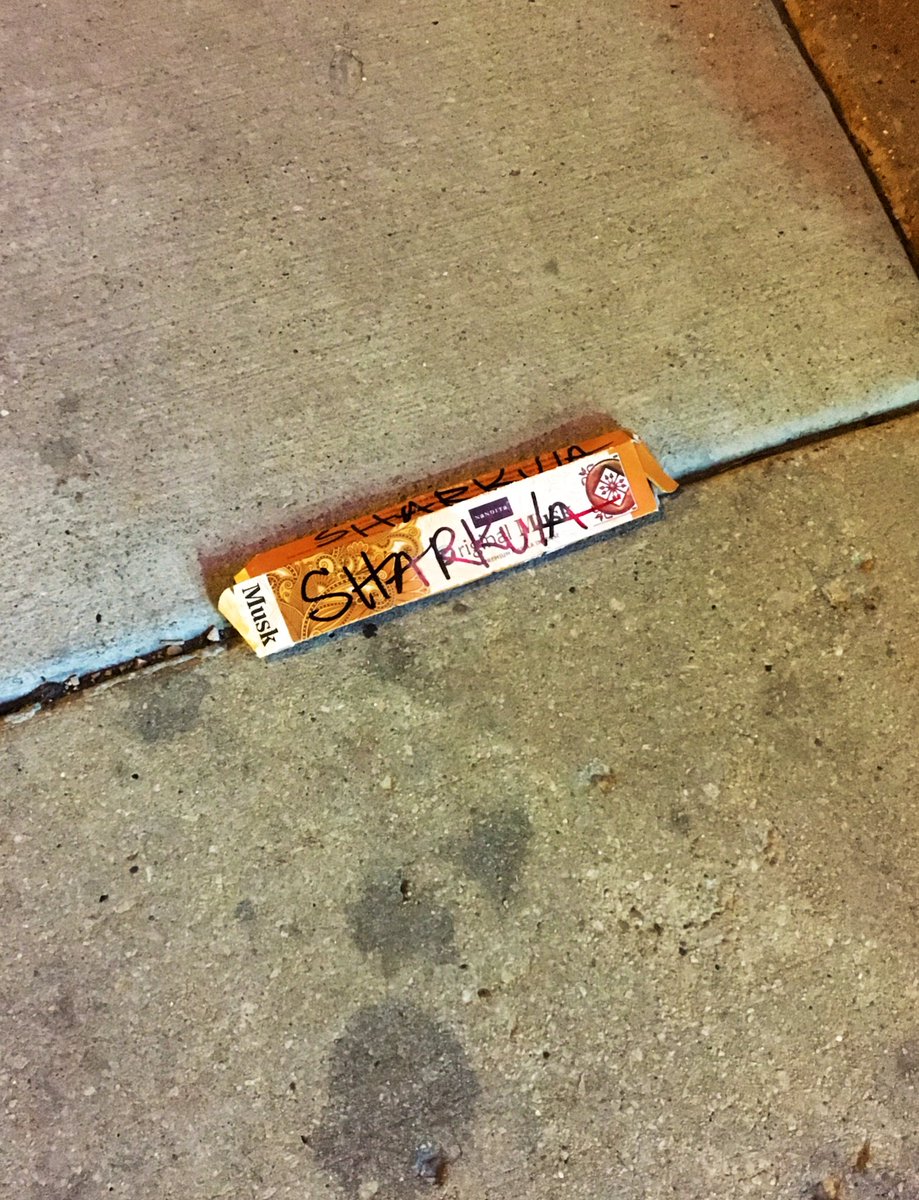 micahuetricht's tweet photo. Sharkula hustles so hard. Saw this at Sacramento and California last night https://t.co/Q1CwzoaP6X