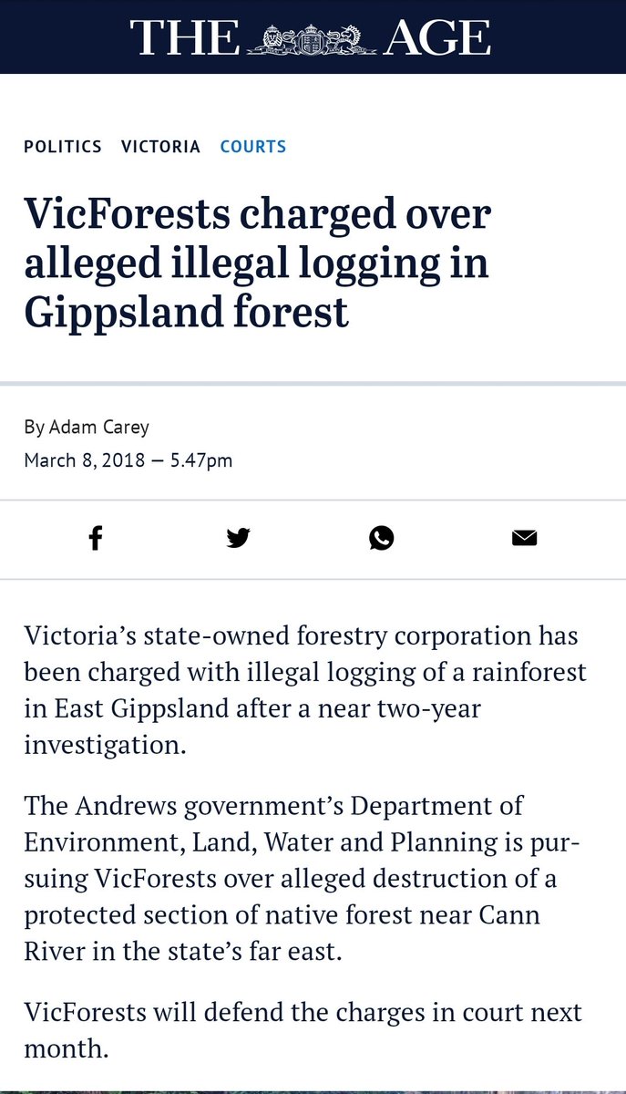 And it wasn't just the FSC who had concerns. The Department of Environment itself took VicForests to court over illegal logging in Gippsland in early 2018.It lost the case, but this court failure led to a shakeup of regulatory oversight.Enter the OCR! And exit stage left.