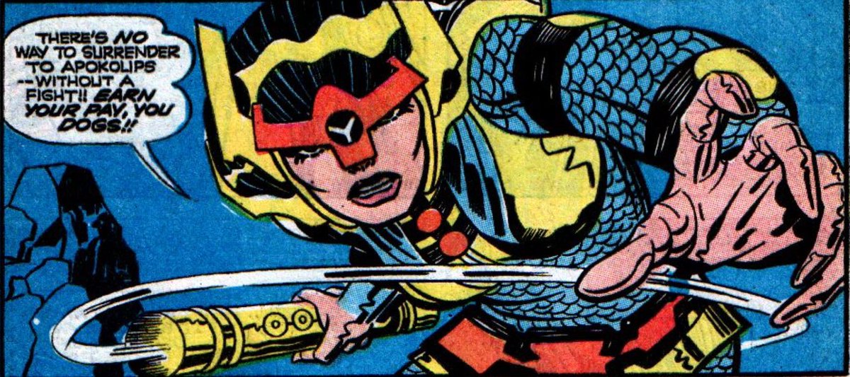 No goof here. Big Barda shouting “earn your pay, you dogs” at a team of apokalips demon cops sent to arrest her is just really badass.