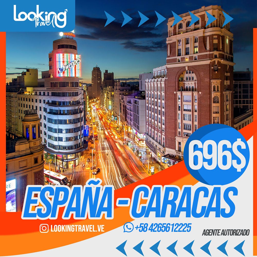 LookingtravelVe's tweet photo. Aprovecha nuestra PROMO. Vuelo directo Madrid-Caracas. Disponible a partir del mes de Julio.
•
CONTACTANOS
Whatsapp📱+584265612225
Correo📬Lookingtravel.ve@gmail.com
•
PD: RESERVAS TUS VUELOS CON NOSOTROS Y LLEVATE UN 5% DE DESCUENTO EN TUS BOLETOS AÉREOS (por tiempo limitado). https://t.co/ZhXS7WKUkD