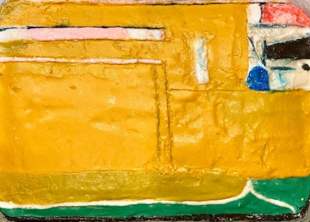 CamArtMuseum's tweet photo. This takes the cake! Local artist Kirah Van Sickle has done some incredible art-inspired baking. 

'Ochre,' 1983 by Richard Diebenkorn © Richard Diebenkorn Foundation

#bakingandart #artofbaking #ilmfoodies #wilmingtonnc #localbakers #localart #ConnecwithCAM https://t.co/uVA6DbeEWk