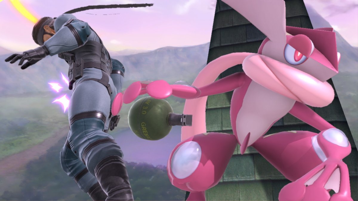 JakeGuitarist's tweet photo. One of the four possible new YouTube Thumbnail for tomorrows video ▼θΤθ▼ #SmashUltimate #FootstoolCombo #FootstoolSetup #Greninja https://t.co/LDgfznrfdl