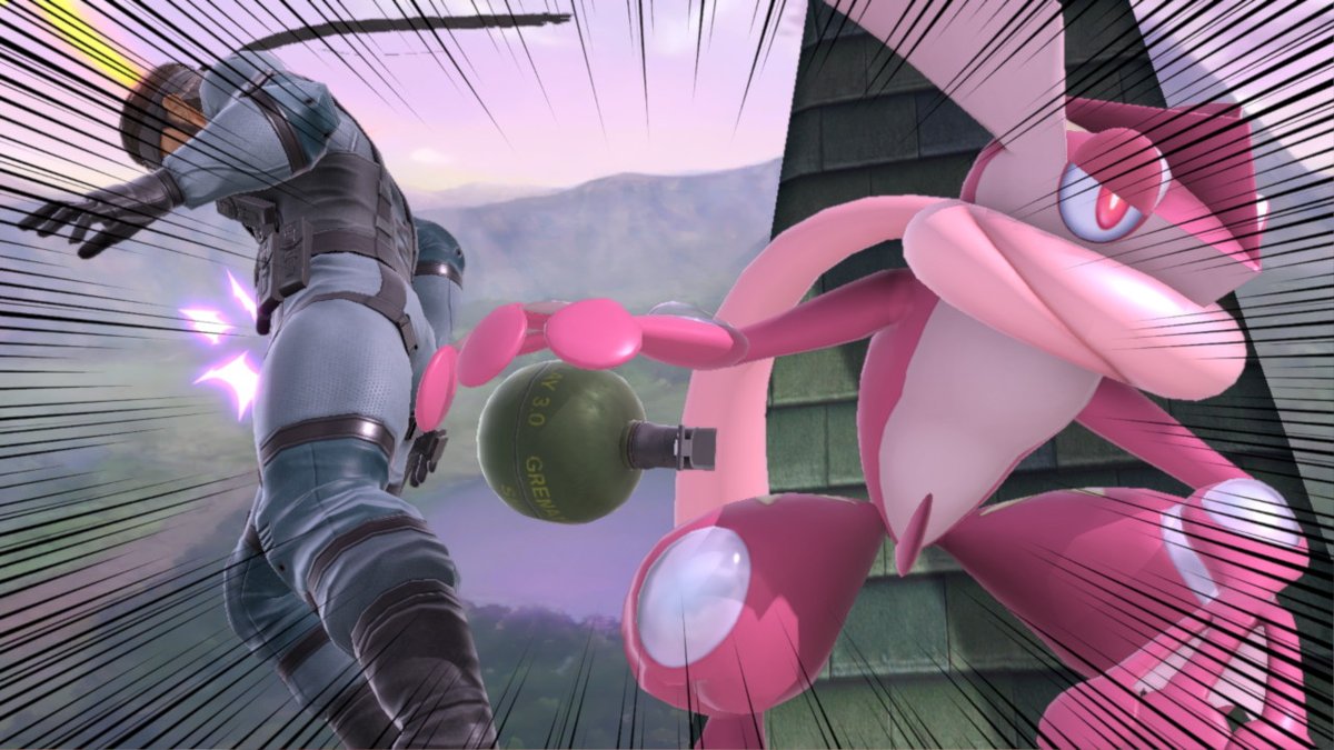 JakeGuitarist's tweet photo. One of the four possible new YouTube Thumbnail for tomorrows video ▼θΤθ▼ #SmashUltimate #FootstoolCombo #FootstoolSetup #Greninja https://t.co/LDgfznrfdl