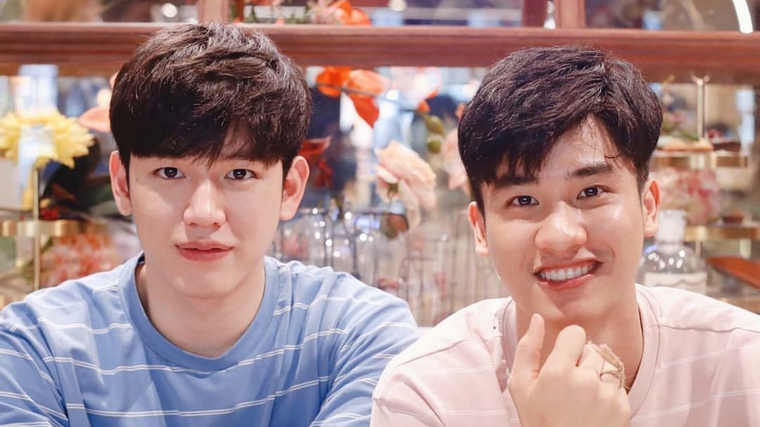 he'll always be the happiest when he's with newiee. #Tawan_V  #Newwiee