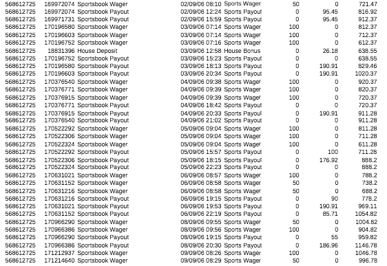 cimini's tweet photo. 1) Can’t believe I found the old betting archives via all pro of 2006. $50 deposit. Inspired by that movie Two For The Money. Wish I could find the first year of 2005.  Would build it up. Withdraw and work with little to build up again. https://t.co/SZxY3szjp4
