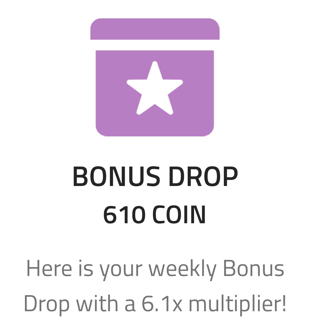 RaySun32417325's tweet photo. I got a Bonus Drop and collected 610 COIN! https://t.co/kTDs7uPllK https://t.co/V23zz30ldY