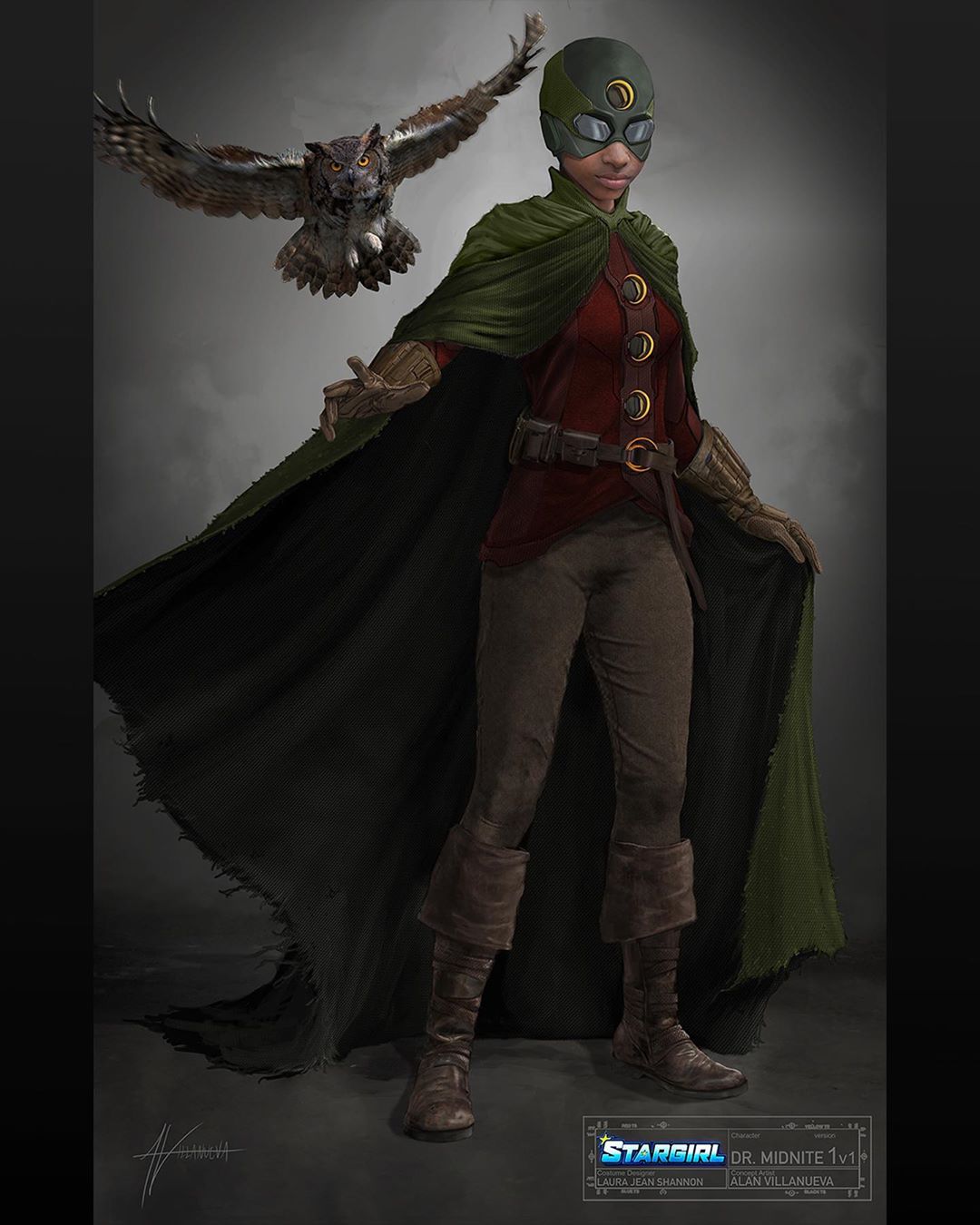 Mikhail Villarreal🦇‏ on X: S.T.R.I.P.E & Doctor Mid-NiteBeth Chapel  #Stargirl show concept art. t.co1dXZUrwXKL  X