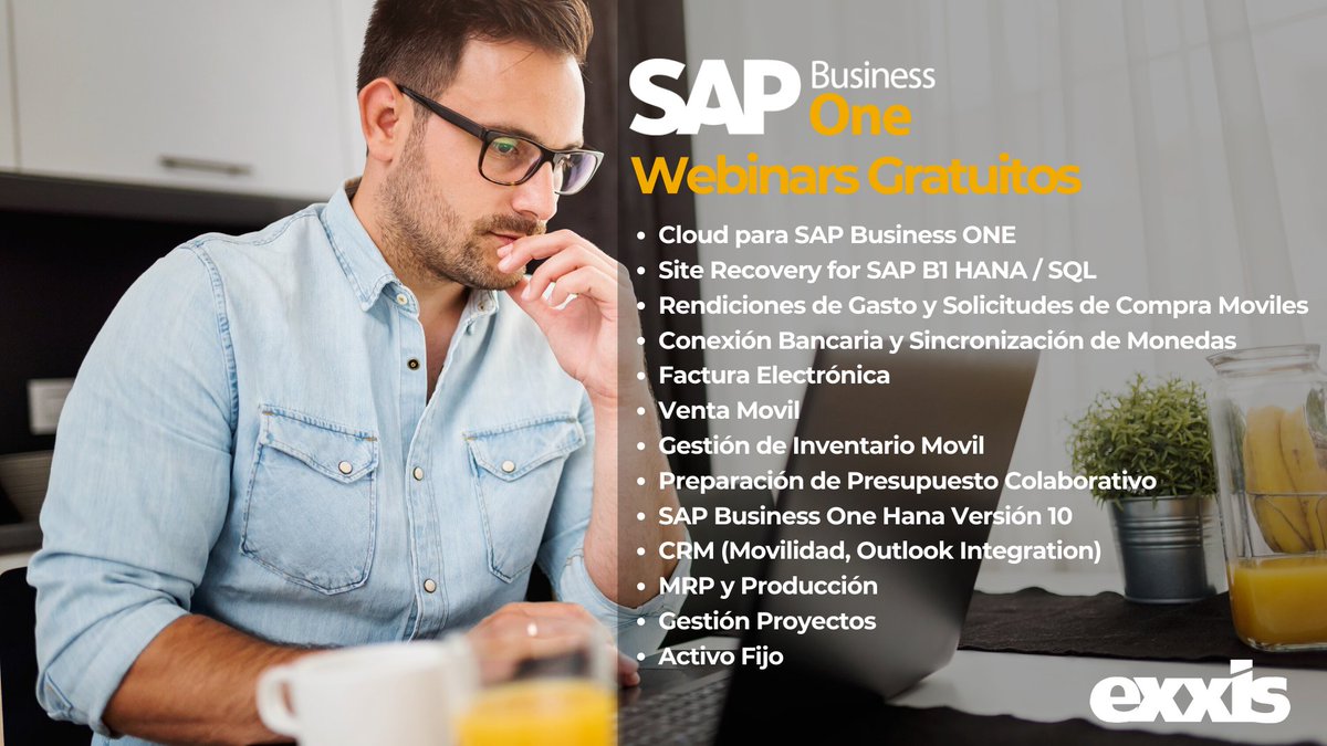 exxisgroup's tweet photo. #SAPBusinessOne #WebinarGratuitos #Exxisgroup

Acompáñanos en nuestros Webinars Gratuitos enfocados en potenciar y maximizar su SAP Business One, con la finalidad de alcanzar la mejor versión de su empresa ante la coyuntura actual.

 👉 Inscríbete: https://t.co/ORhFuexVUv https://t.co/dEmXWyDuRb