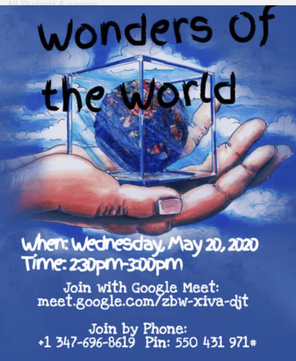 LDCMS302's tweet photo. Join us #tomorrow #wednesday and every Wednesday @2:30 to discover the #wonderful #world we live in. #ldcms302 @CECD8Bronx @District8Supt @NYCSchools @DOEChancellor https://t.co/fRnjESd7Dv