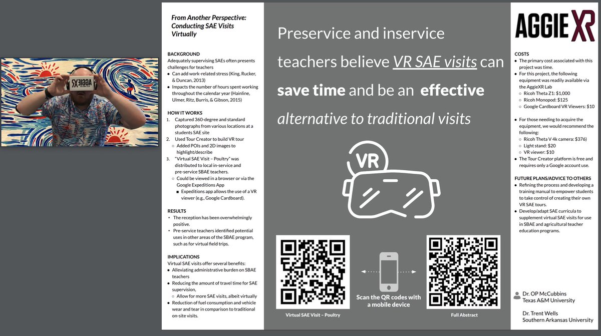 opmccubbins's tweet photo. Presented some VR work (collaboration with/Trent Wells) at the #AAAE20 Virtual Conference today. Watercolor Waves by @RSVLTS was awesome as my #ZoomBackground. #WorkFromHome #ALECAggies #AggieXR https://t.co/T22nRd34Dz