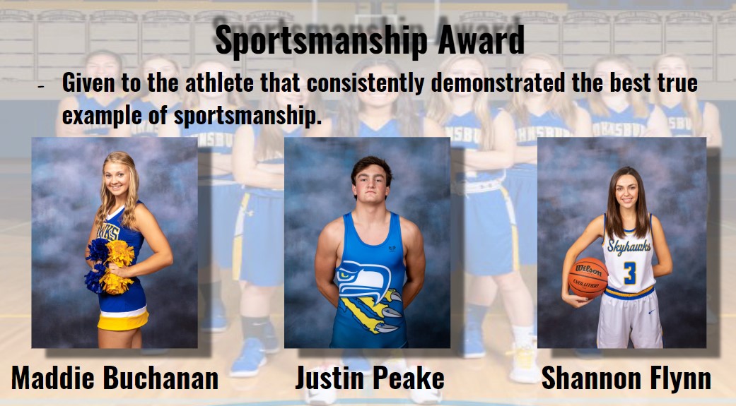 Sportsmanship JESPY is awarded to Shannon Flynn!  Congratulations Shannon on the award and a fantastic high school career! <a href="/JohnsburgSD12/">Johnsburg School District 12</a>