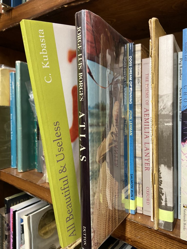 alonnaheller's tweet photo. Today, I went to The Village Booksmith in Baraboo, WI for my first “outing” since March. I wondered over to the poetry section and saw this! @CKubastathePoet. My heart smiled. 🥰 https://t.co/eJ6VQNA1hs