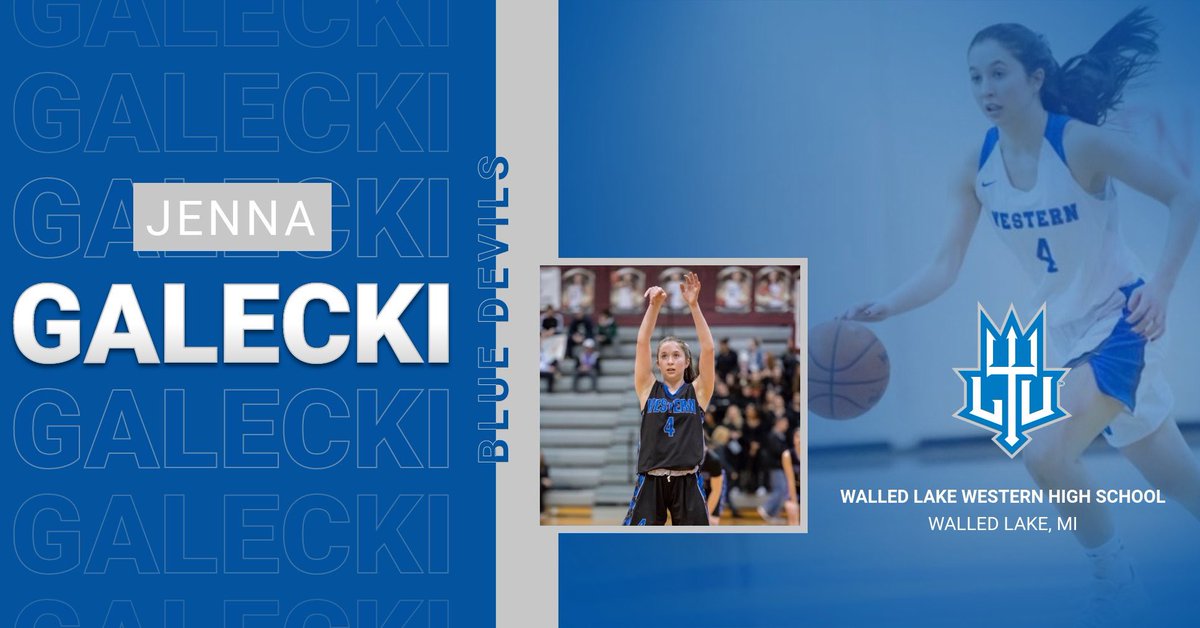 LTUWBasketball's tweet photo. Day 9 - Jenna Galecki😈💙 

Jenna was named First Team All Conference, Academic All State, All State Honorable Mention, and was a 1,000 pt scorer for Walled Lake Western. Welcome to the family!!! 

@jennagalecki https://t.co/GqsMSkyu3c
