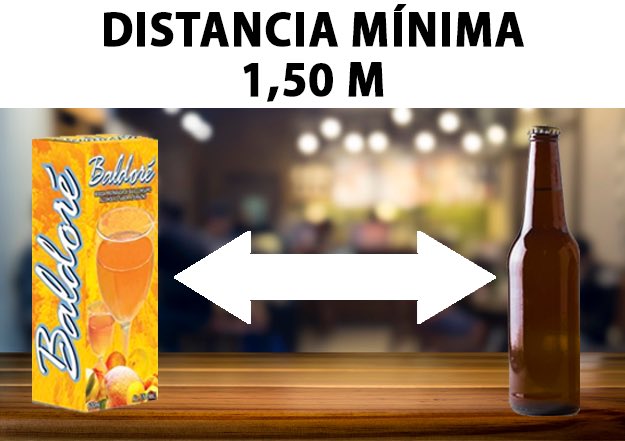 Debemos mantener distancia mínima de 1,50 metros