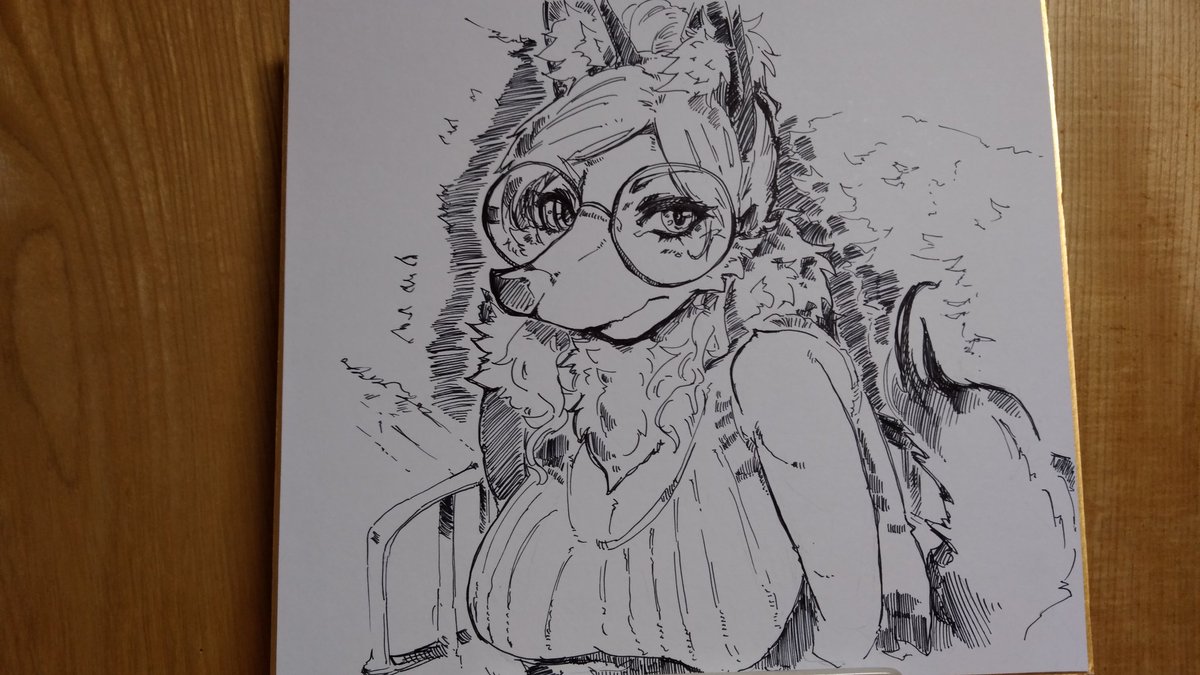 あ、マルさんの色紙できましたー 