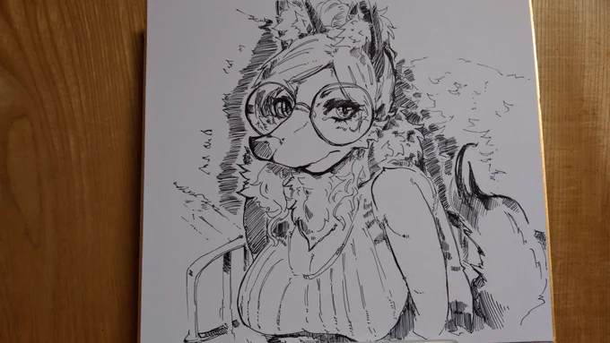 あ、マルさんの色紙できましたー 
