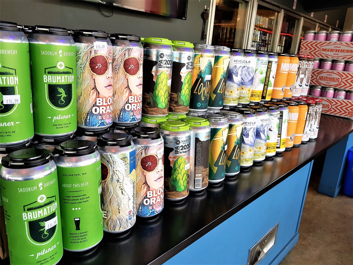 tggseattlene's tweet photo. Awesome new cans are coming in almost every day, check out Clark's Choices! Everything is available to purchase from our ONLINE STORE:
👉 https://t.co/dAKgO5DVd0

And don't forget, YES, we are filling growlers and crowlers from 57 taps f beer, cider, soda, and kombucha! 😎 https://t.co/5dZLnyiVim