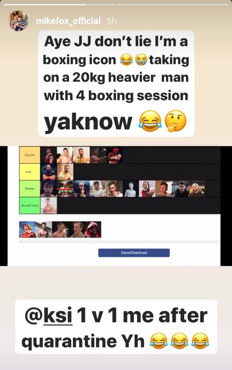 fightlounge_'s tweet photo. Halal Ham ( @thehalalham ), Overtflow ( @overtflow ) & Mike Fox ( @ImMikeFox ) reacts to their ranking on KSI's ( @ksi ) "YouTube Boxing Tier list". #YouTubeboxing #youtuberboxing #youtube #ksi #HalalHam #overtflow #mikefox https://t.co/8SJcEEq6Za