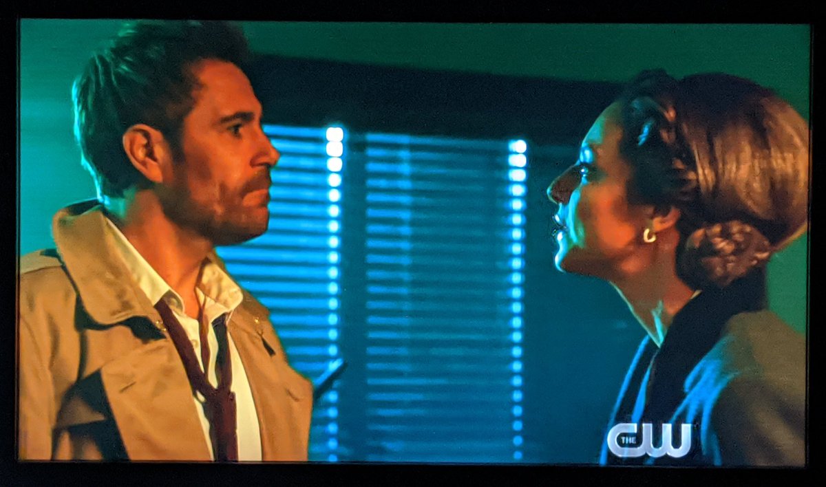 anicat's tweet photo. John + Zari scenes are becoming my new favorite thing on @TheCW_Legends.

If I had the Loom of Fate, my wish would be for more @mattryanreal &amp; @talaashe next season. And more zombie apocalypses. 😎 #LegendsOfTomorrow #Constantine https://t.co/oJHgyrao04