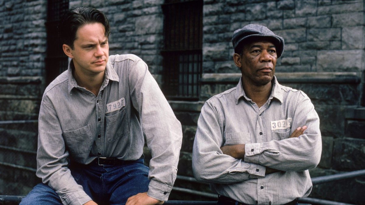 bkonhoops's tweet photo. Flipping around tonight and I stumbled upon this movie. It will be the 738th time I’ve watched it. And I eagerly can’t wait to watch it the 739th. #abeachwithnomemory #hope #andyandred https://t.co/TmmXTBtFR8
