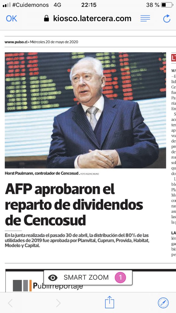 lafundacionsol's tweet photo. Nadie sabe para quien trabaja. Las AFP “representando” a sus cotizantes en el directorio de Cencosud, aprobaron el reparto de 80% de Utilidades como dividendos, mientras filiales del holding suspendían relaciones laborales. Las AFP invierten US$ 2.537 millones en Cencosud. https://t.co/6JiPJAhVYW
