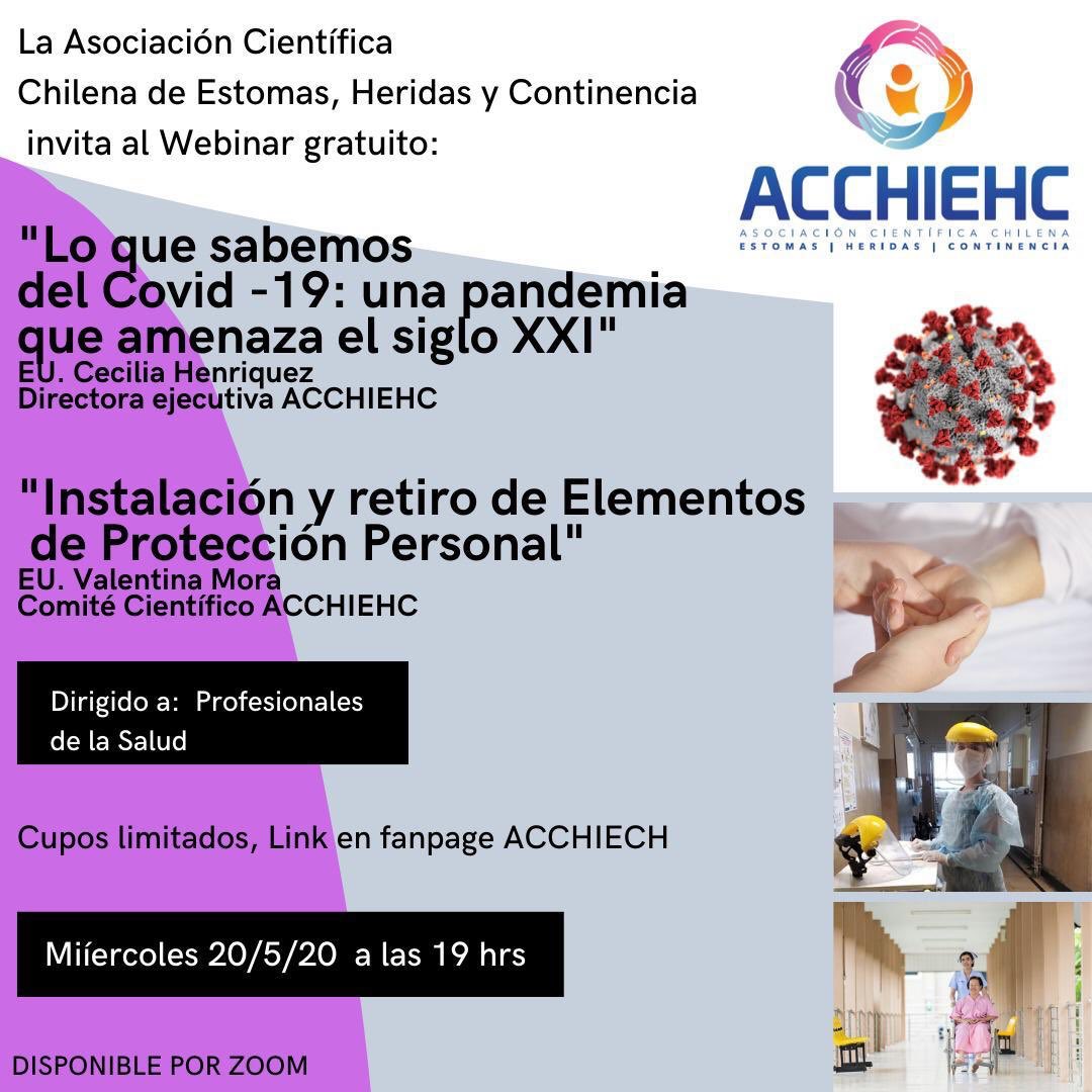 Un aporte de la Asociación  Científica Chilena de Estomas, Heridas y Continencia. Cuidarse para cuidar.