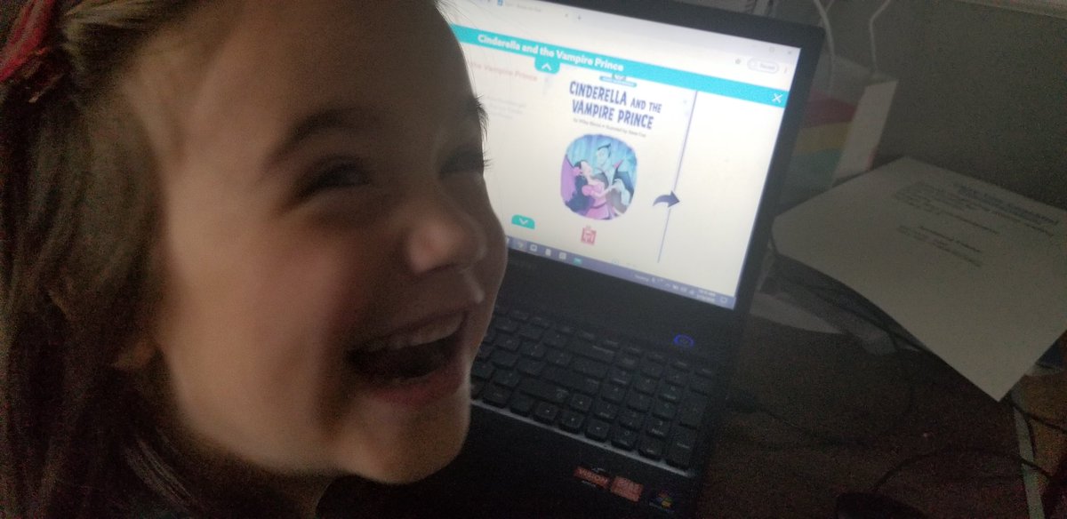 JDFrank81's tweet photo. The smile on her face was priceless when she realized there were “spooky” Fairy Tales on @epic4kids. She did a great job identifying characteristics of Fairy Tales using the @DrJanrichardson model. Thanks for the video tutorial @kinderbrock. @st_mattelem #SME1920 @itzme_shelly3 https://t.co/zi9ABC6rTg