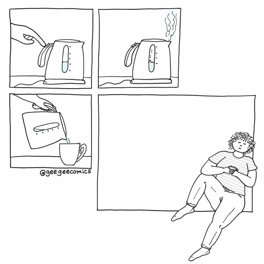 geegeecomics's tweet photo. Chamomile all day. .
.
.
#tea #teatime #chamomile #camomile #quiet #peaceful #rest #relaxation #contemplative #makingtea #💧 #☕️ #diarycomics #comics #comicsdiary https://t.co/F3okZxhHgn https://t.co/Dedg7NWEu0