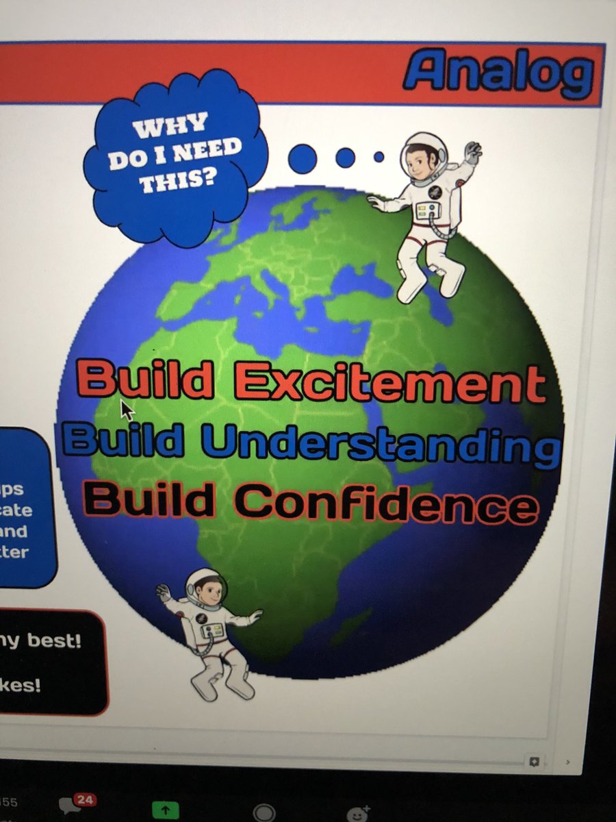 Simple, yet key takeaways for teaching all learners especially littles: 1) Keep engagement high &amp; build excitement 2) Balance &amp; blend digital and analog tools 3) Equity &amp; accessibility <a href="/cogswell_ben/">Coach Ben 🚀😎👍</a> #CUEBOLD #usdlearns
