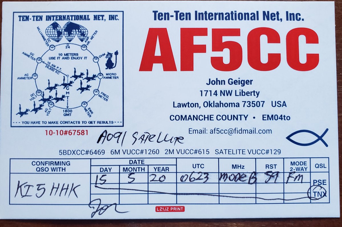 KD3E_'s tweet photo. Mail call today from @n5jjc #k0kn #af5cc. Thanks, fellas. 7οΈβ£3οΈβ£ https://t.co/tl3MhokAL2