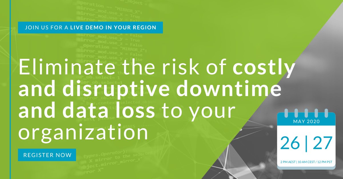 dbvisit's tweet image. Save time and gain control of your Disaster Recovery environment with Dbvisit Standby. Join us for a live demo next week to see it in action: bit.ly/2z7Tl28 #DR #OracleSE