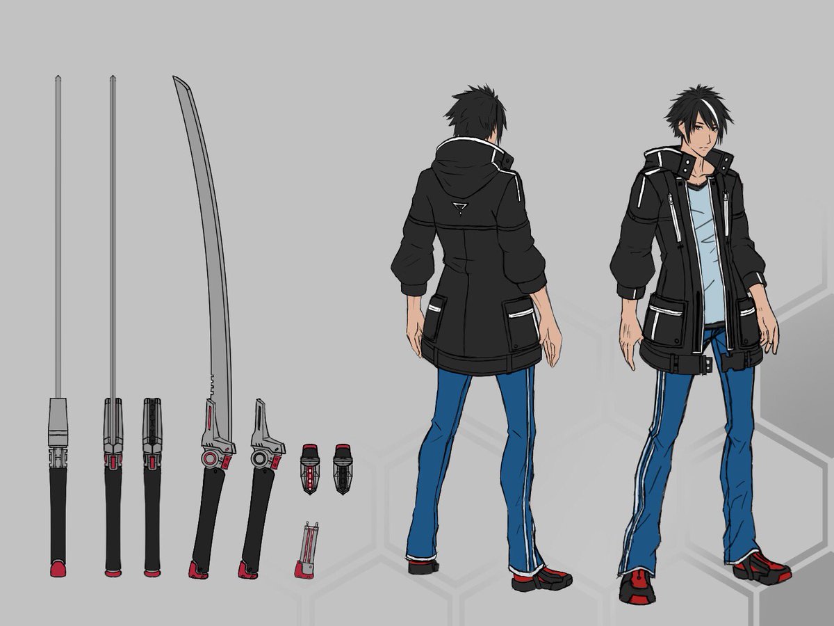 ドルス 私服 Sfチックな武器を使って戦う感じの アクションゲームや格ゲー作る がキャラデザ無限地獄にハマってます 一旦これで決定 イラスト好きな人と繋がりたい イラスト キャラデザ オリキャラ 春の創作クラスタフォロー祭り 創作