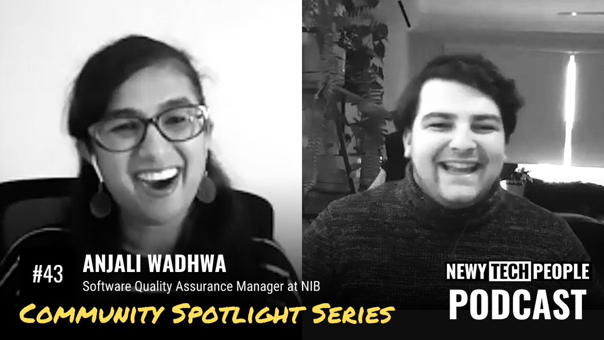 NewyTechPeople's tweet photo. NEW EPISODE of Community Spotlight with Liam Potter and our guest @anju_4321, Software Assurance Manager @nibhealthfunds!🎙️

Find more info on the new QA meetup Anjali has been busy organising for the community. First event will be held on the 26th May.📢 https://t.co/g7kcifvObP https://t.co/wp0rZ7Ot4b