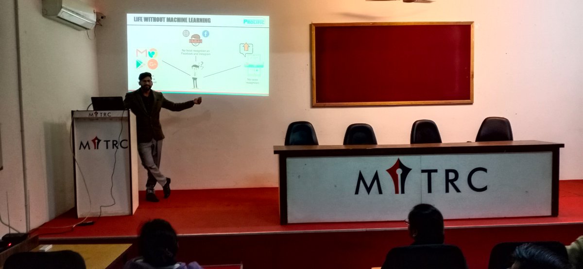 MITRC2's tweet photo. #MITRC Department of #CSE successfully organized Seminar on "Machine Learning with Python" by Prolific Systems &amp; Technologies Pvt. Ltd. Who provided valuable information about ML and Python to Students dated on 08-January-2020. https://t.co/O7eLnnBBHB