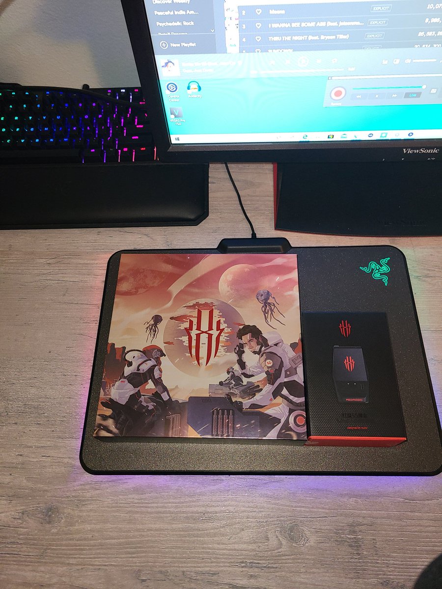TheRemixGaming's tweet photo. Super hyped to come back to recording/streaming soon with the @redmagicgaming #Redmagic5G Phone! 🔥🤙🔥🤙🔥 https://t.co/dt38o9ix4z