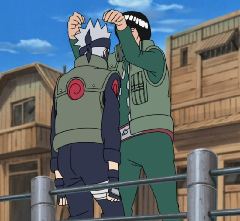 kakagai & inosaku Ino fixing Sakura's hair (Naruto 34), Gai fixing...