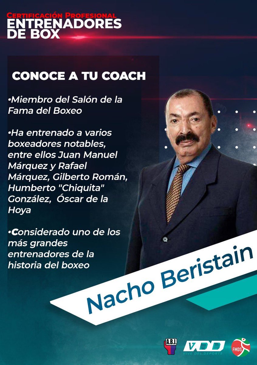 HTURRUBIATES's tweet photo. ¡Conoce a tus Coaches!
Certificación Entrenadores de Box.

📅 Inicio: 18 y 19 de Julio.
💰 Precio especial si te inscribes antes del 30 de Mayo

Regístrate para más info:
https://t.co/ulGs2Kp3ug https://t.co/YBtfbhf5wT